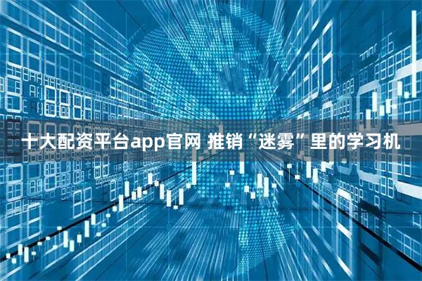 十大配资平台app官网 推销“迷雾”里的学习机